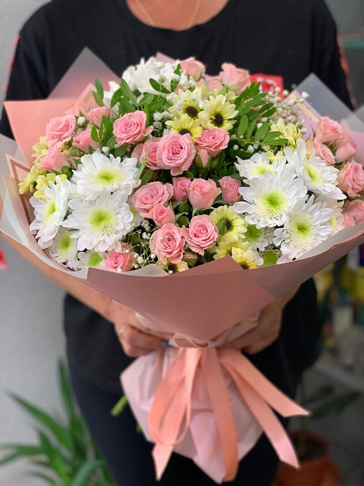 Букет цветов из: Розы и Хризантемы в Литвиново