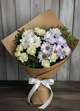 Букет цветов из:  Хризантемы и Розы #REPLACE_PRED# Литвиново