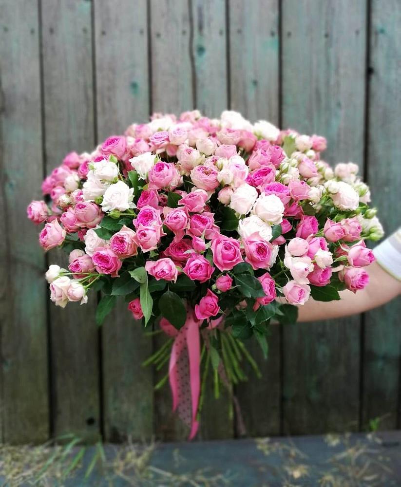 Букет Розовые кустовые розы Натали и Лав Лидия в Литвиново