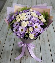 Букет цветов из:  Хризантемы и Розы #REPLACE_PRED# Литвиново